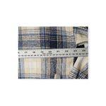 White Birch Plaid Button Down Shacket Women's Small Blue Tan Fuzzy Knit Photo 3