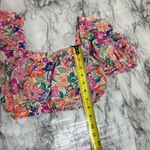 Anthropologie  Abel The Label Floral Crop Top puff sleeves bright size small Photo 3