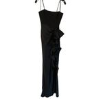 Cinq a Sept Drina Gown in Black 0 New Womens Long Maxi Satin Dress Photo 4