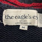 The Eagle's Eye Sport 1993 Knit Chunky Cardigan Sweater Argyle Womens Size Med Red Photo 4