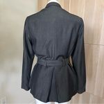 Sharagano  Charcoal Belted Blazer Size 10 Women Photo 3