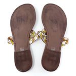 Tory Burch Welt Pink Yellow Geometric Print Leather Miller Sandal Size 8.5 Photo 9