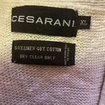 Vintage 90s Grandpa Linen Sweater Vest Button Front Neutral Knit Size XL Photo 2