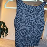 Adidas  Size Medium Black Gray Tank Top Geometric Cross Low Back Athletic Workout Photo 3