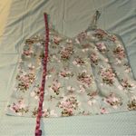 EXPRESS light green floral v-neck tank top size XL lace feminine Photo 7