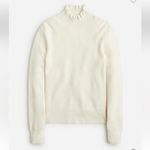 J.Crew  Ruffleneck Merino Wool-blend sweater ivory Size SMALL Photo 1
