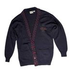 Collegiate Outfitters Vintage Womens 90s Gitano Sports Techna Navy Blue Cardigan Sweater XL Photo 0