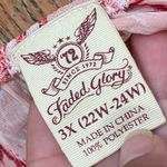 Faded Glory  Pink and White Patterned Blouse Photo 5