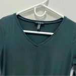 Eileen Fisher Viscose-Jersey Three-Quarter-Sleeve V-Neck Dress size pp Photo 3