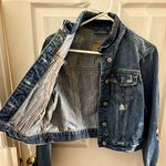 Hollister Co. Dark Wash Distressed Jean Jacket Photo 2