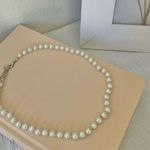 White Pearl Necklace Vintage “Beulah” 22” Classic Layering Simple Femme Elegant Photo 2