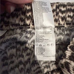 H&M Women's Cropped Wide-Leg Trousers Brown Geometric Size L Casual Photo 5