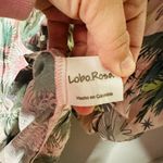 LoboRosa Pink Floral Puff Sleeve Palms Button Front Up Dress Size Large Photo 15