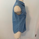 Levi's Levi’s Red Tab Blue Denim Trucker Pearl Button Snap Front Vest Size Medium Photo 1