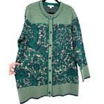 Liz Claiborne Floral Pattern Alpaca Blend Longline Button Cardigan Sweater Sz XL Photo 8