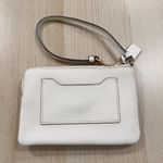 Coach Gold / Chalk Leather Corner Zip Wristlet Wallet Pouch Photo 3