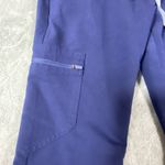FIGS  Technical Collection Navy Blue Scrub Pants Women‎ XS Tall Elastic  Pockets Photo 4