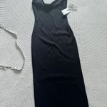 Good American form fitting bodycon spaghetti strap cowl neck scuba midi dress Photo 1