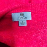 CeCe  Hot Pink Pullover Sweater Long Balloon Puff Sleeve Crew Neck Sz S Photo 7
