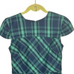 Vince Camuto NWOT Wool Navy and Green Plaid Dress Size 4 Photo 2