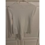 Madewell  Ribbed Long Sleeve Top XXS Cream Asymmetrical‎ Hem Casual Photo 3