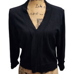 Christopher & Banks Petite Black Cardigan Sweater Cropped Open Front P/XL Photo 0