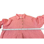 Sigrid Olsen  1X 100% Linen QTR Button Tunic Top Pink Roll Tab Sleeve Relaxed Photo 9