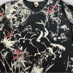 Jess & Jane Womens 1X Cotton Top Horse Print Artsy Equestrian Western Boho comfy Black Photo 0