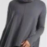 Athleta Ethereal Brushed Funnel Neck Free Flowing Soft Top, Size XS. EUC Photo 0