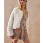 For Love & Lemons Free People x Temecula Mini Dress Silver Lace Large $248 Photo 3