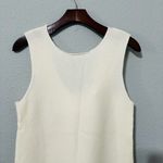 ZARA Women Ecru Sleeveless Back Tie 100% Wool Midi Round Neck Cozy Dress Sz M Photo 9