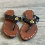 Tory Burch Black and Brown Thong Sandals Photo 5