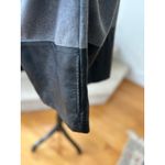 Natori Grey & Faux Leather Trim Open Kimono Cardigan Photo 5