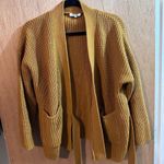 Madewell Madison Rib Side Tie Cardigan in Golden Harvest Brown Size XS Photo 2