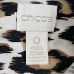 Chico's  0 US S 4 No Iron Button Down Up Shirt Effortless Love Leopard Woman's Photo 8
