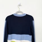 Athleta [] Blue Colorblock Trailhead Striped Merino Wool Cropped Sweater‎ Sz XXS Photo 4