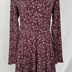 Aeropostale  Dress Floral Womens Size XL Crisscross Back Long Sleeve‎ Midi Dress Photo 0