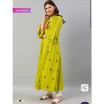 Neerus Green Embroidered A Line Kurta w/ Jacket Maxi Bell Sleeve Womens XXL 2XL Photo 1