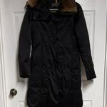 Marc New York  Black Puffer Coat with Brown Fur Trim Photo 0