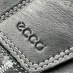 Ecco Black leather  size 11/11.5 slip-on velcro close shoes 42 Photo 1