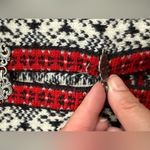 Cambridge Dry Goods wool clasp red Nordic sweater, size medium Photo 3