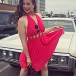 Love Culture  LG red Marilyn Monroe floral dress Photo 6