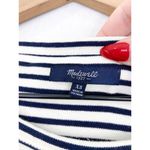 Madewell Dockside T-shirt Short Sleeve Striped Boxy Dress Navy Blue XS Nautical Photo 4