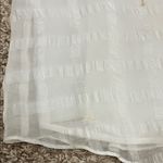 HD in Paris  Anthropologie White Silk Shadow Pane V Neck Blouse Tank Top - Size 2 Photo 6