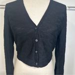 Walter Baker  Size XS Black Melinda V-Neck Button Down Top Neutral Monochrome Photo 3