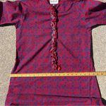 60s Coffee Break R Miss Elaine Mod Red Blue Floral Mini Dress Ditzy Daisy MEDIUM Photo 6