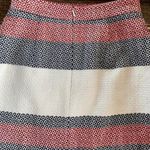 Halogen Red White Blue Color Block Striped Tweed Pencil Skirt Photo 2