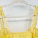 Free People  Intimately FP Womens Yellow Embroidered Floral Lace‎ Ezra Bralette S Photo 6