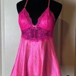 Victoria's Secret HOT PINK SATIN & LACE LINGERIE HALTER TOP Photo 0