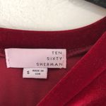 Ten Sixty Sherman  Velour Top red burgundy fairycore size small Photo 2